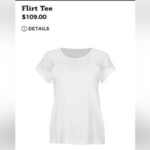 cabi NWT Flirt Tee, White, size LARGE, Fall 23